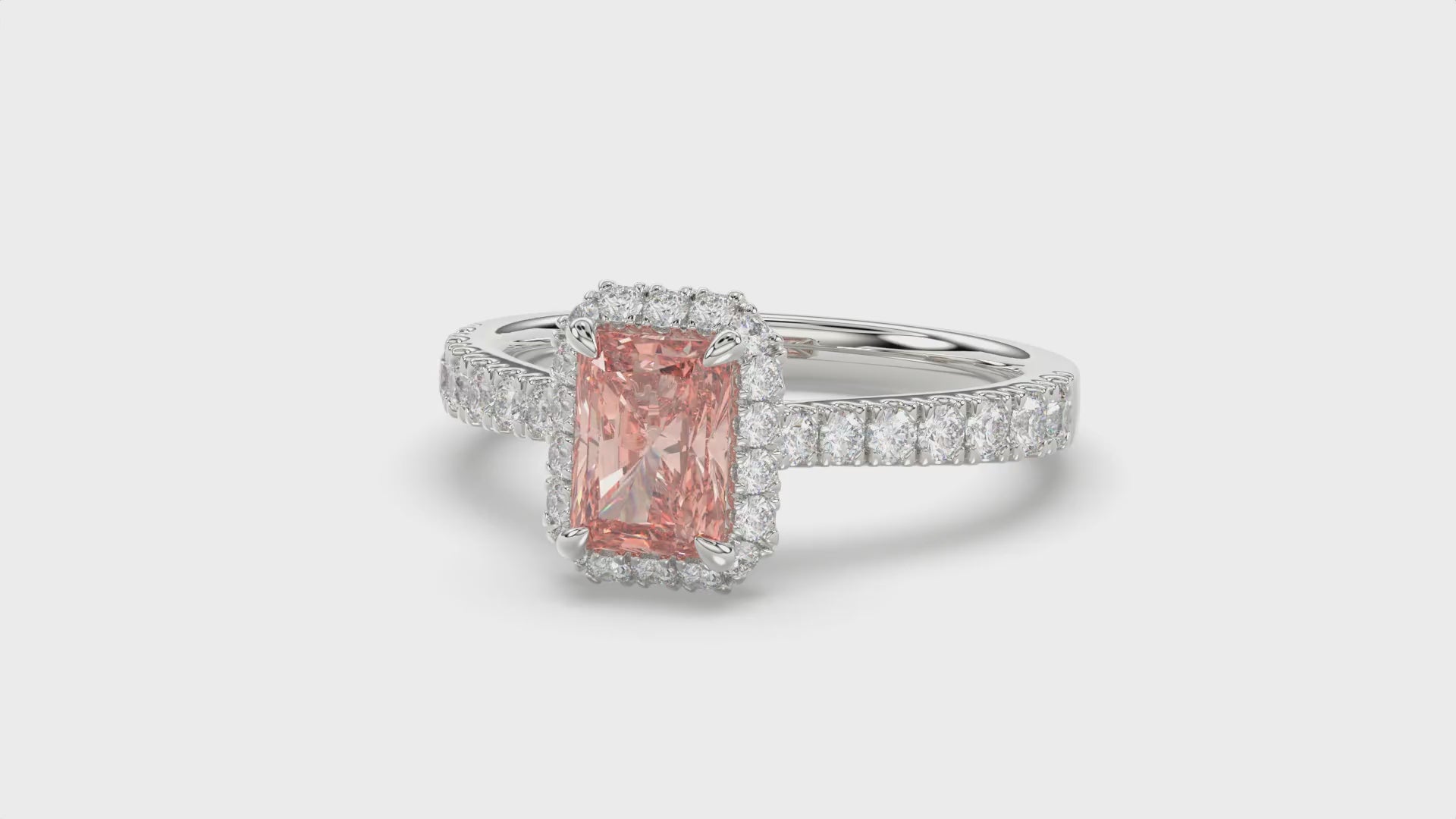 Pink Radiant Diamond Ring - R127