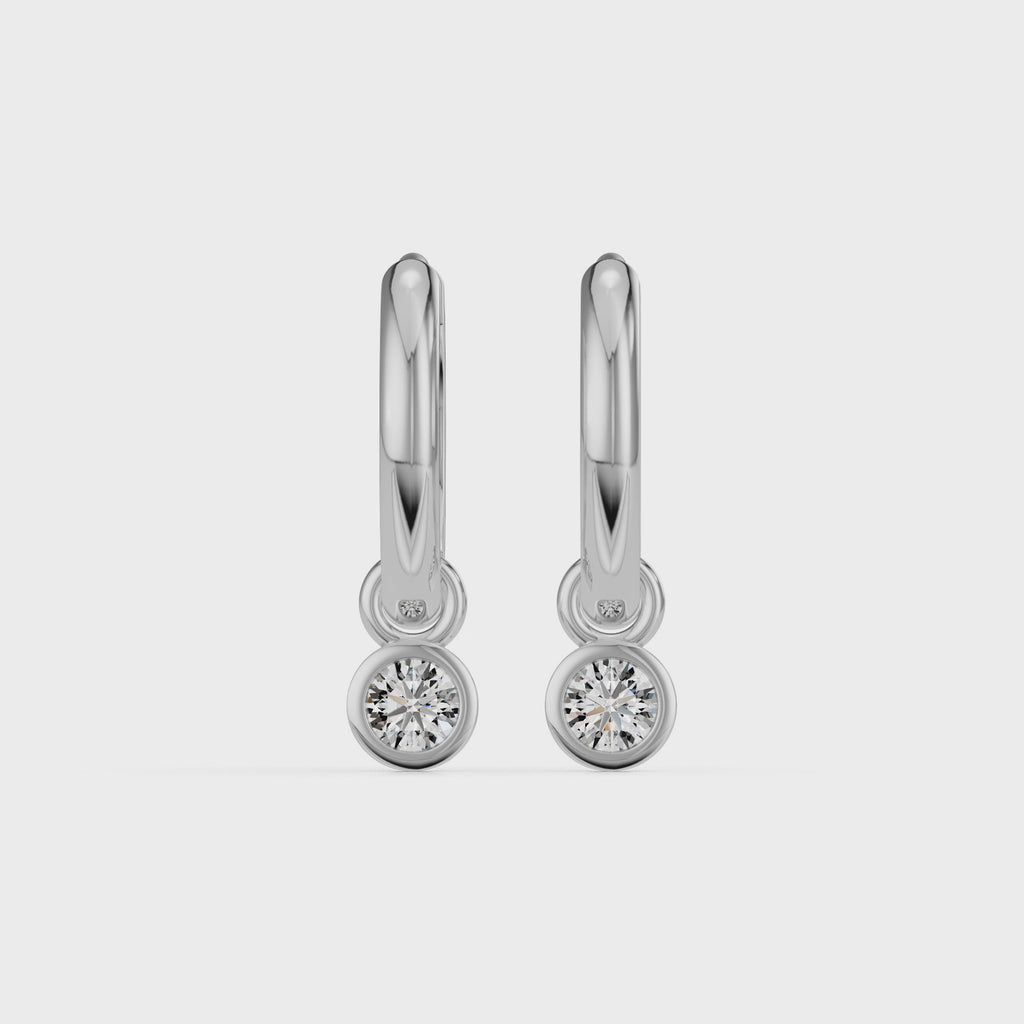 Natural Diamond Hoop Earrings - ER41