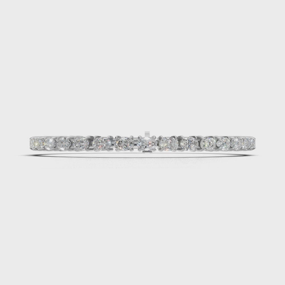 Oval Diamond Tennis Bracelet - BR03