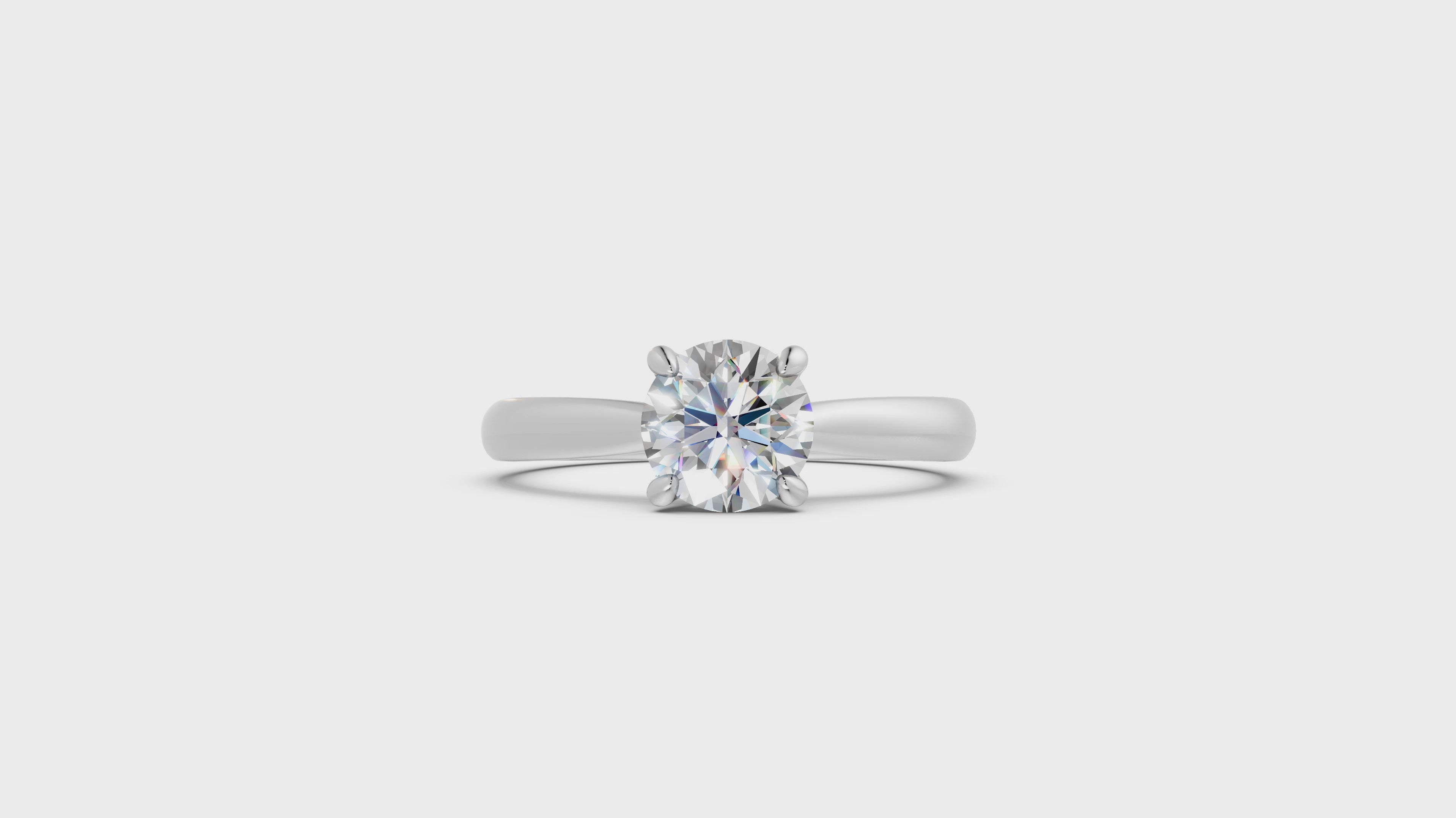 Natural Diamond Engagement Ring  - R154