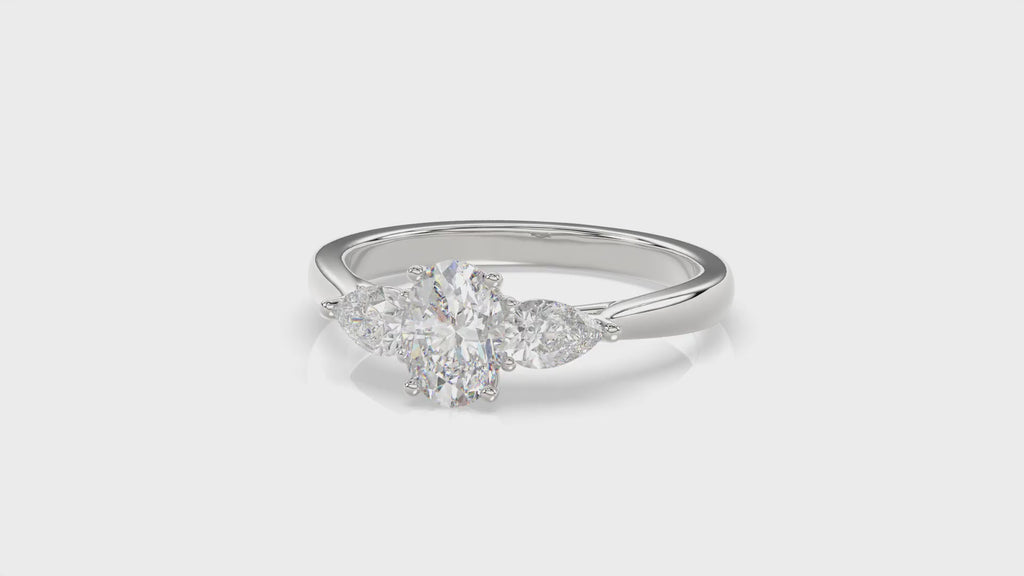 Oval Diamond Trilogy Ring - R113