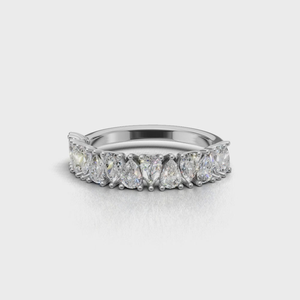 1.17ct Pear Diamond Eternity Ring - R103