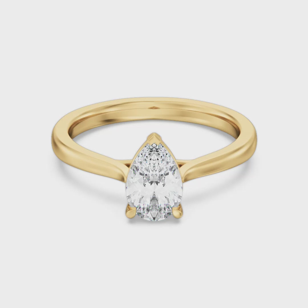 Pear Diamond Engagement Ring - R121