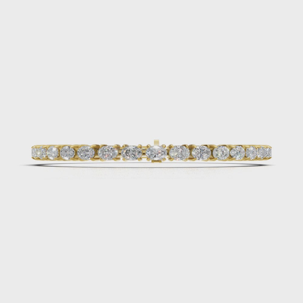 Oval Diamond Tennis Bracelet - BR03