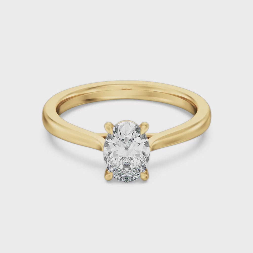 Oval Diamond Engagement Ring - R123