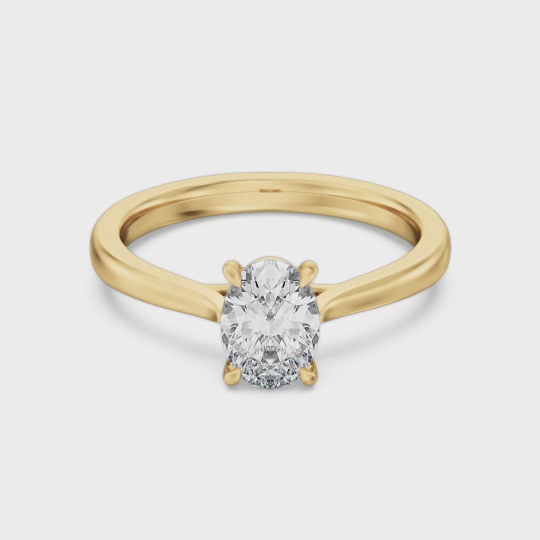 Oval Diamond Engagement Ring - R123