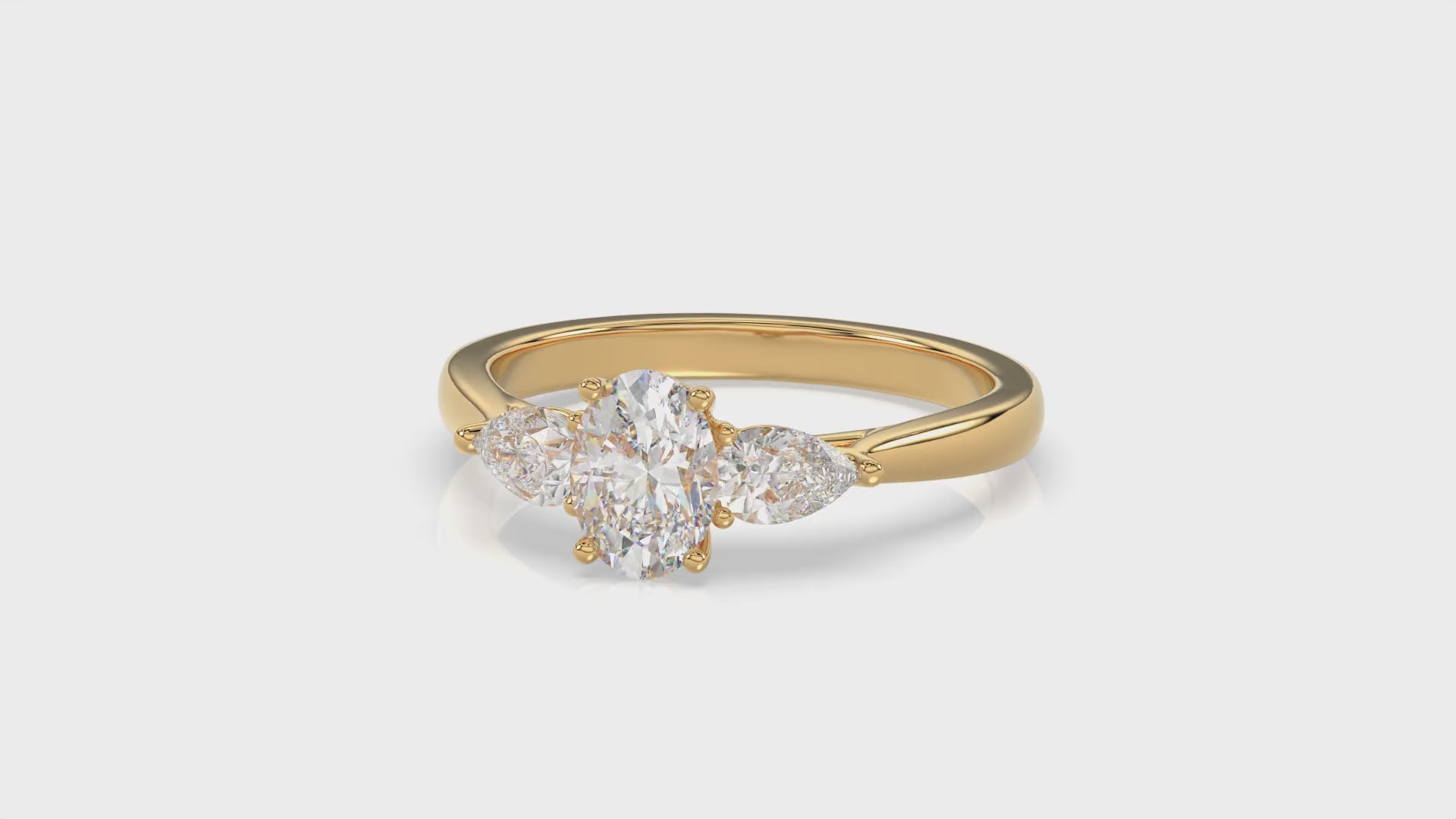 Oval Diamond Trilogy Ring - R113