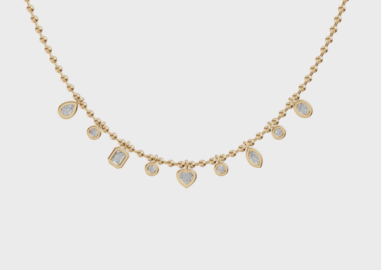 0.50ct Multi Stone Brilliant Cut Diamond Necklace - PD13