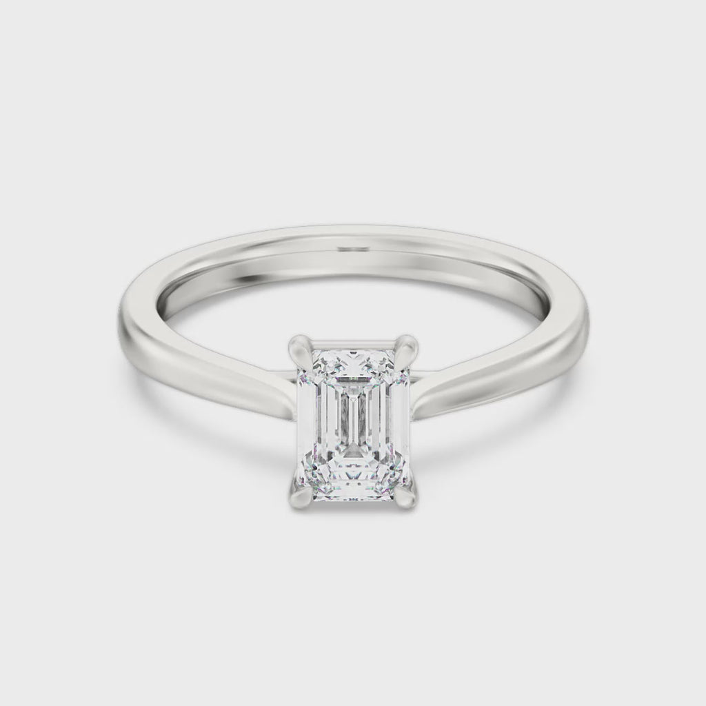 Emerald Diamond Engagement Ring - R122