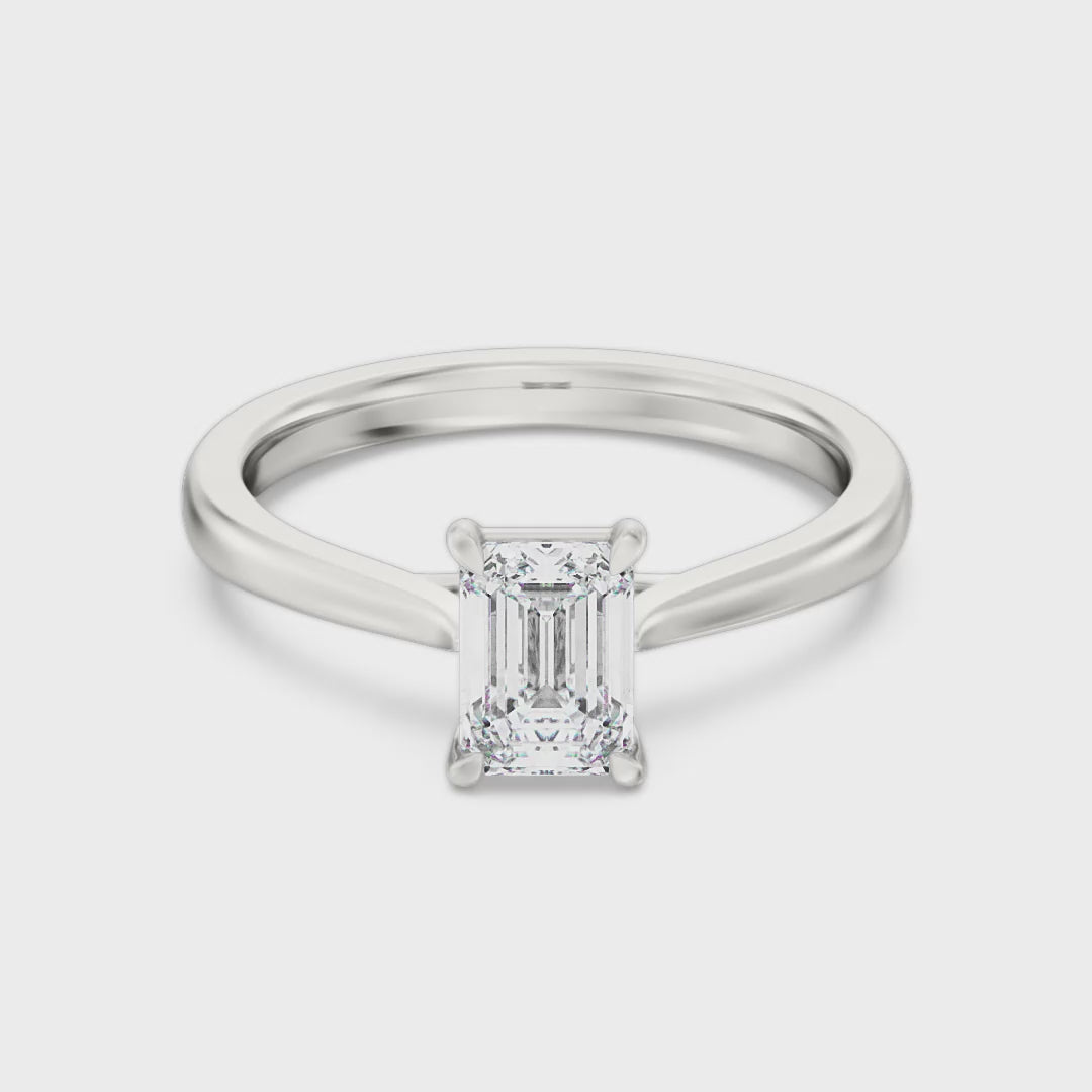 Emerald Diamond Engagement Ring - R122