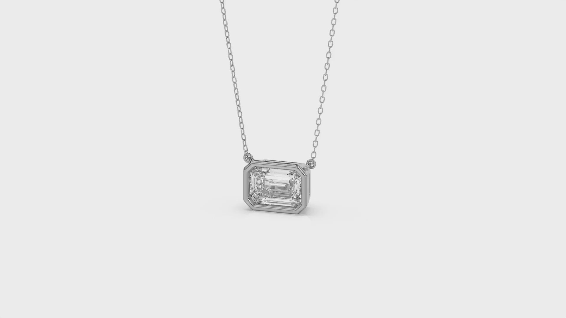 Brilliant Cut Emerald Diamond Pendant With chain - PD06