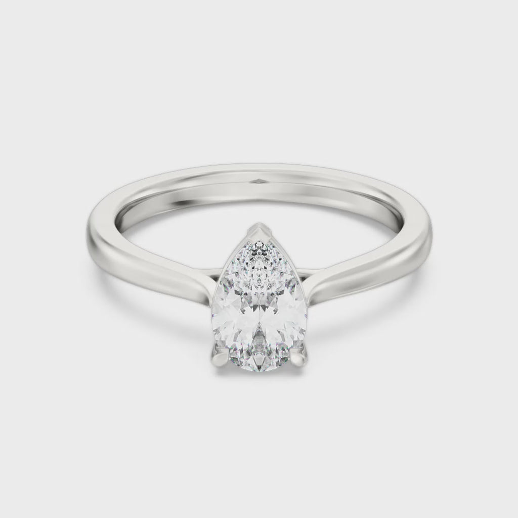 Pear Diamond Engagement Ring - R121