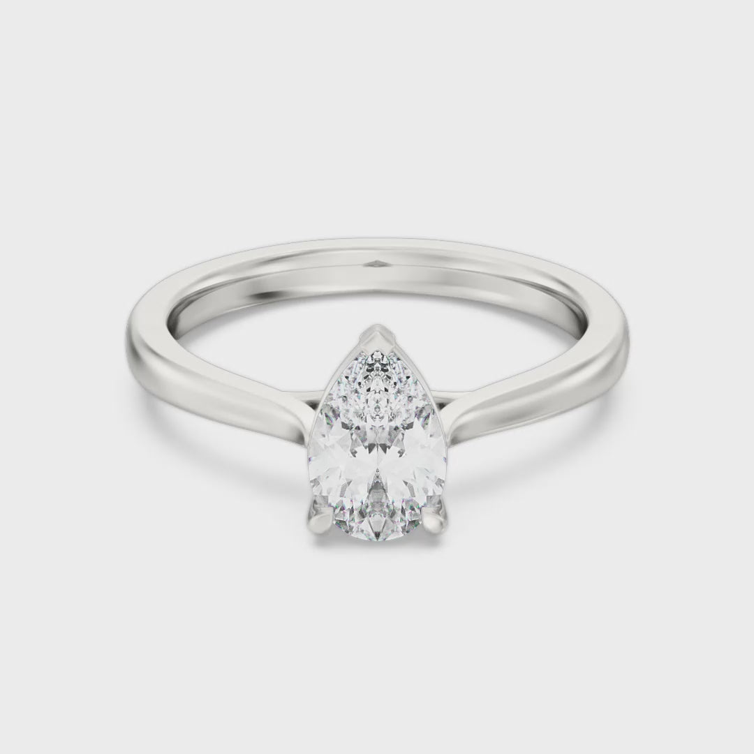 Pear Diamond Engagement Ring - R121