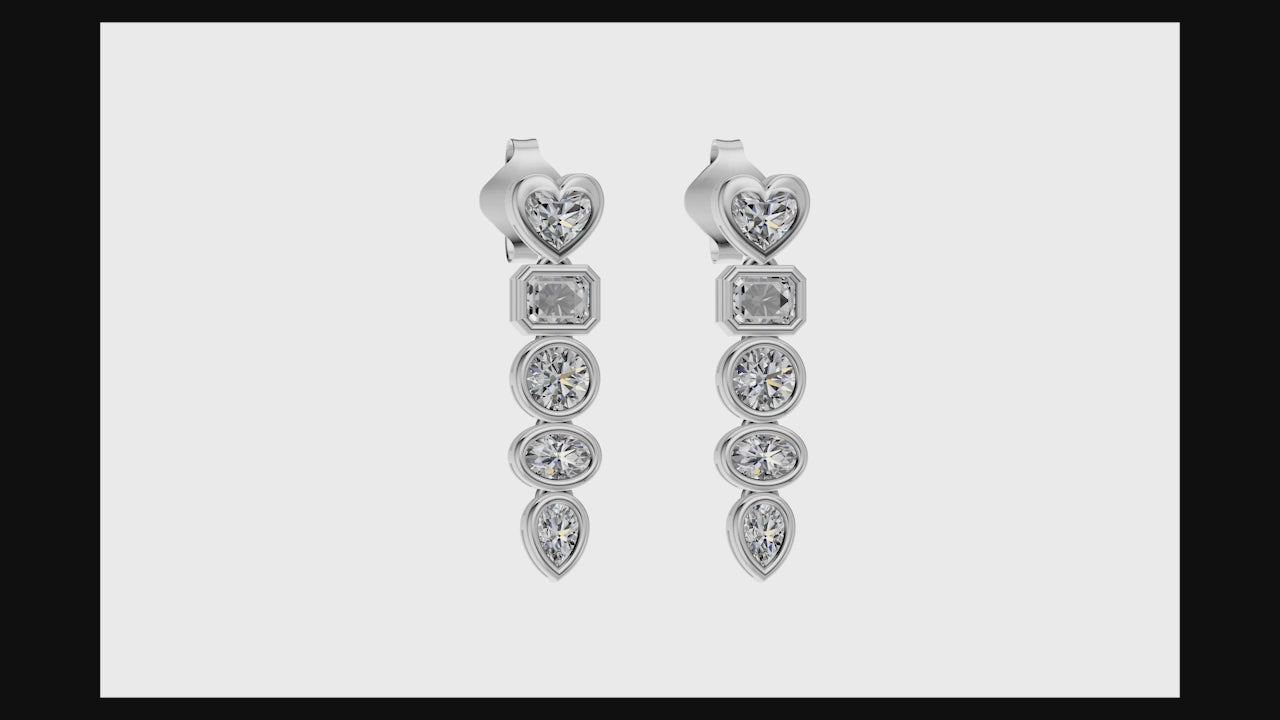 0.87ct Multi Stone Diamond Drop Earrings - ER24