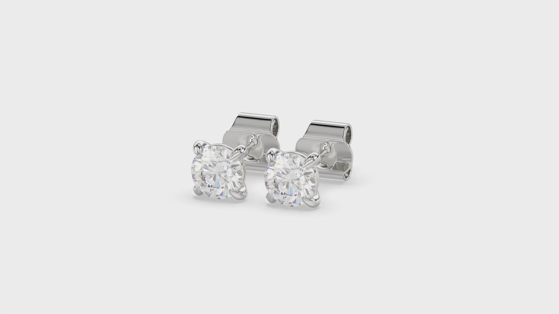 Round Brilliant Cut Diamond Stud Earrings - ER22