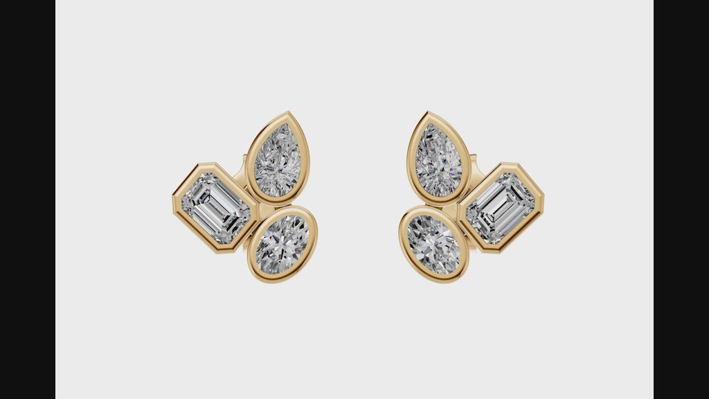 1.03ct Multi Diamond Stud Earrings - ER29