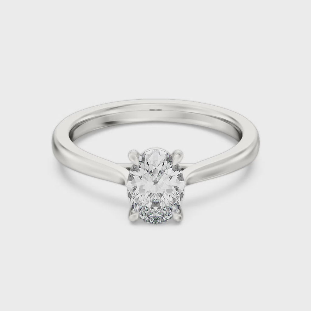 Oval Diamond Engagement Ring - R123