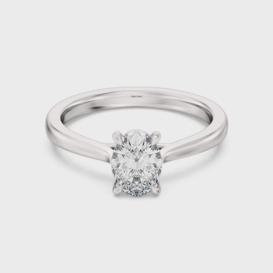 Oval Diamond Engagement Ring - R123