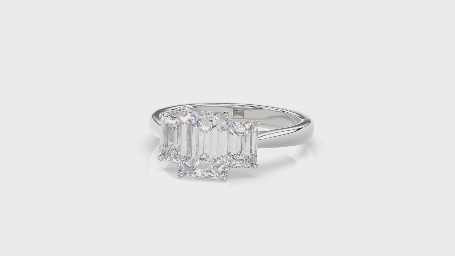 Emerald Diamond Trilogy Ring - R112