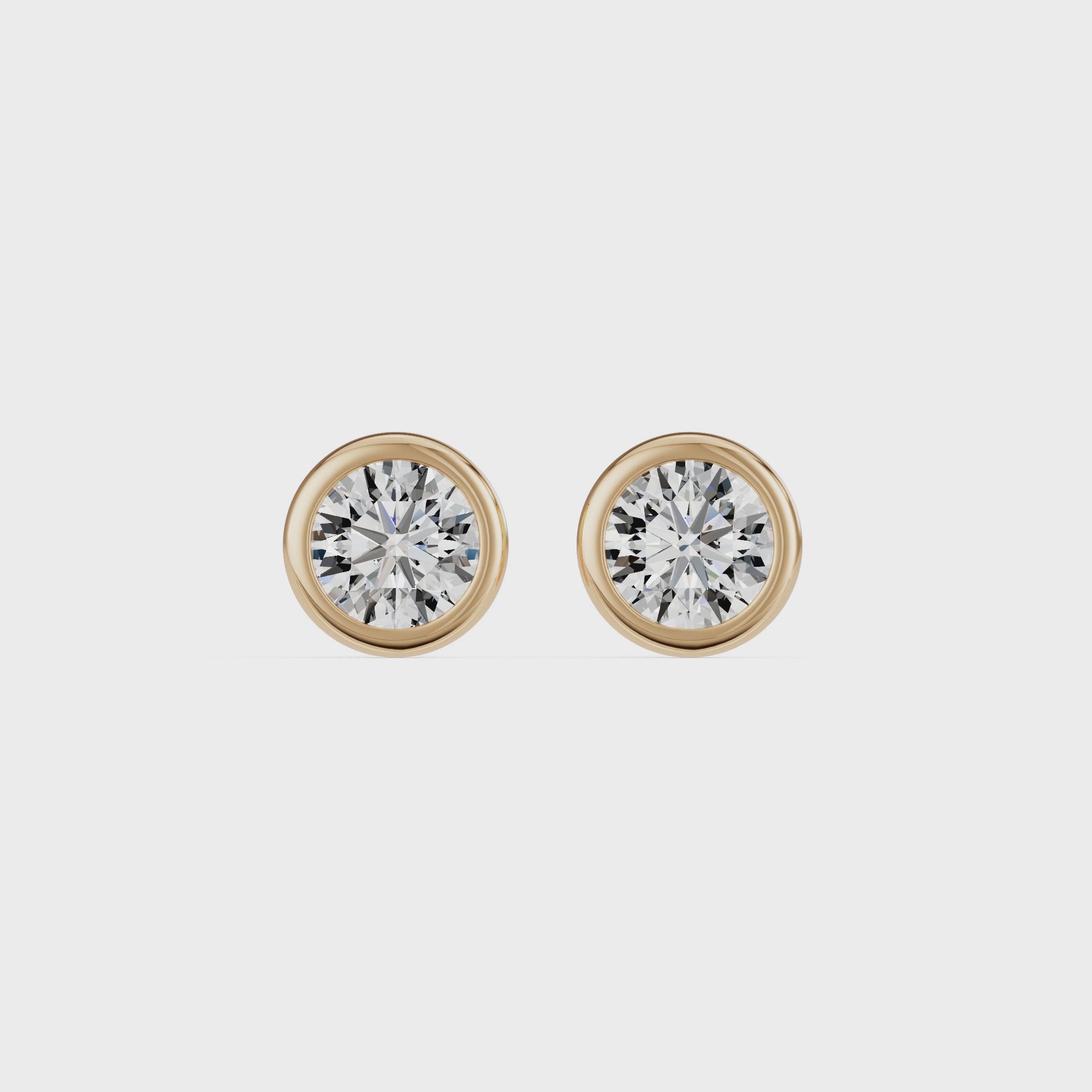 Natural Diamond Bezel Earrings - ER43