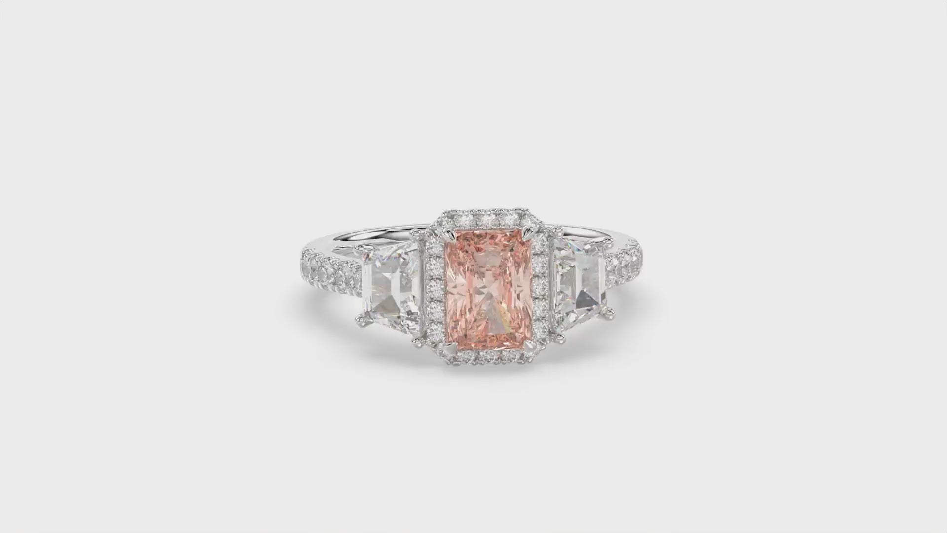 Pink Radiant Diamond Ring - R126