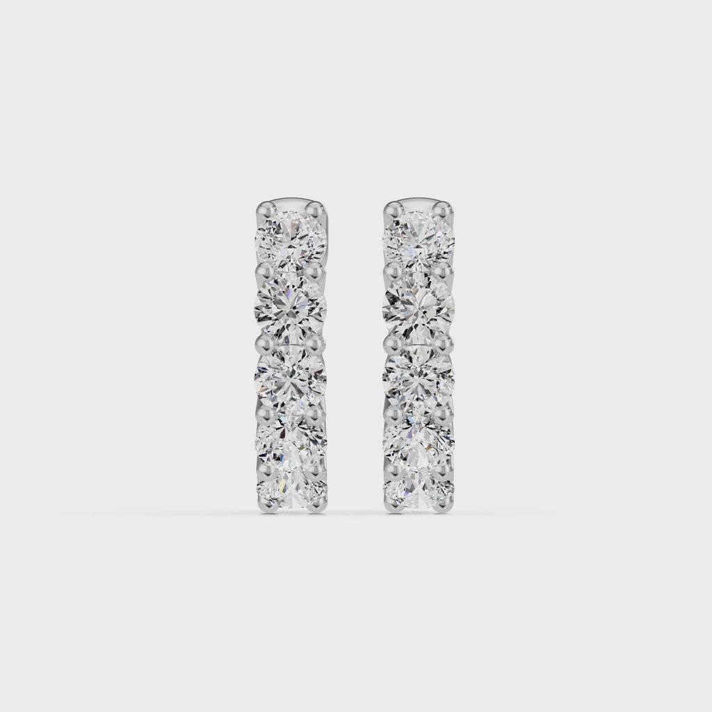 Natural Diamond Hoop Earrings - ER40