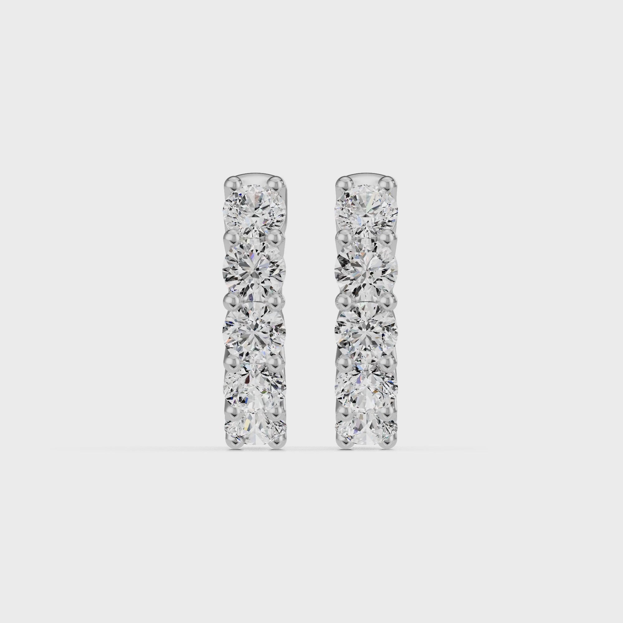 Natural Diamond Hoop Earrings - ER40