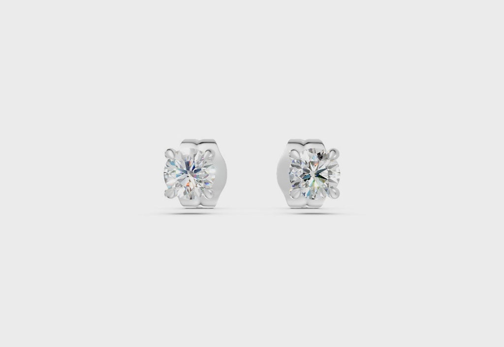 Natural Round Diamond Earrings - ER23