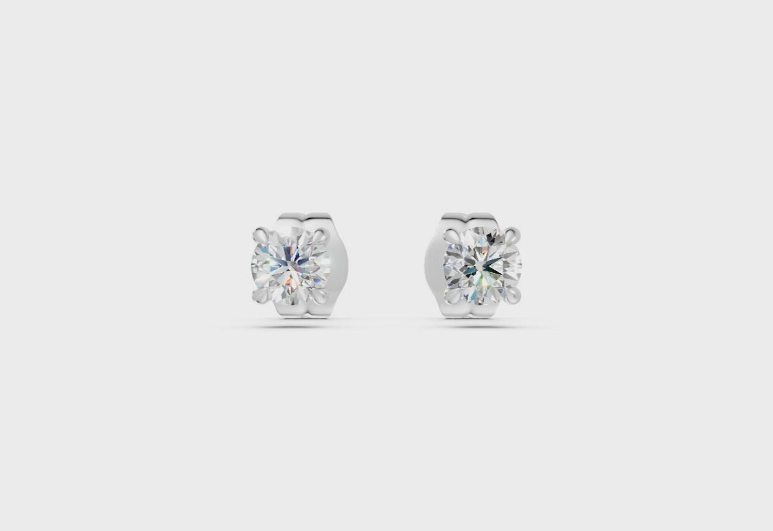 Natural Round Diamond Earrings - ER23