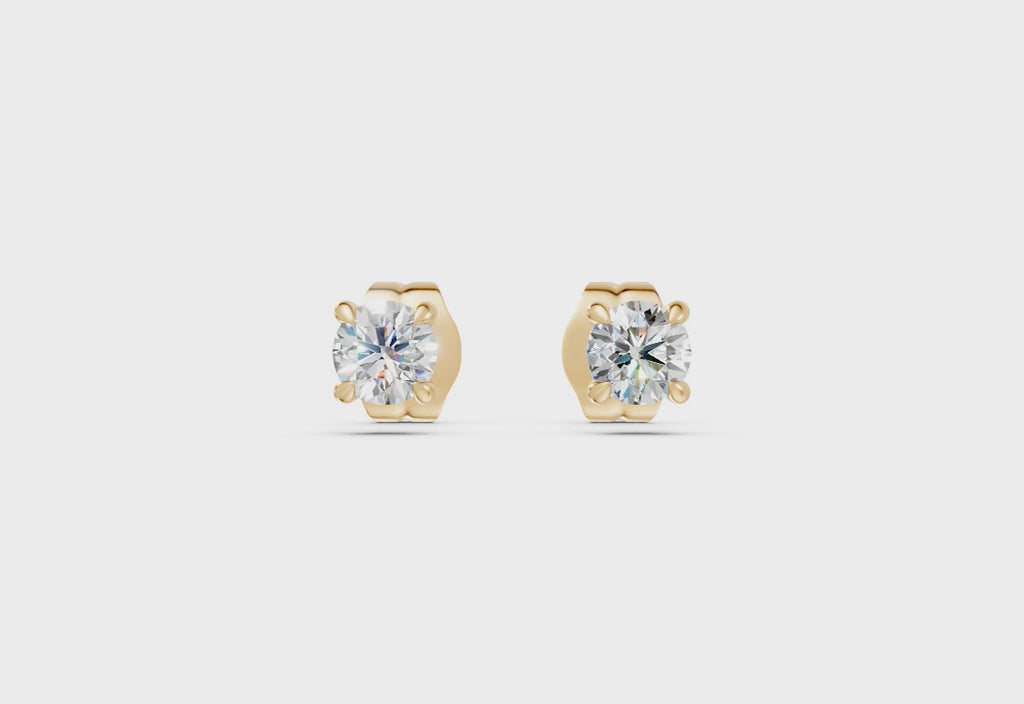 Natural Round Diamond Earrings - ER23
