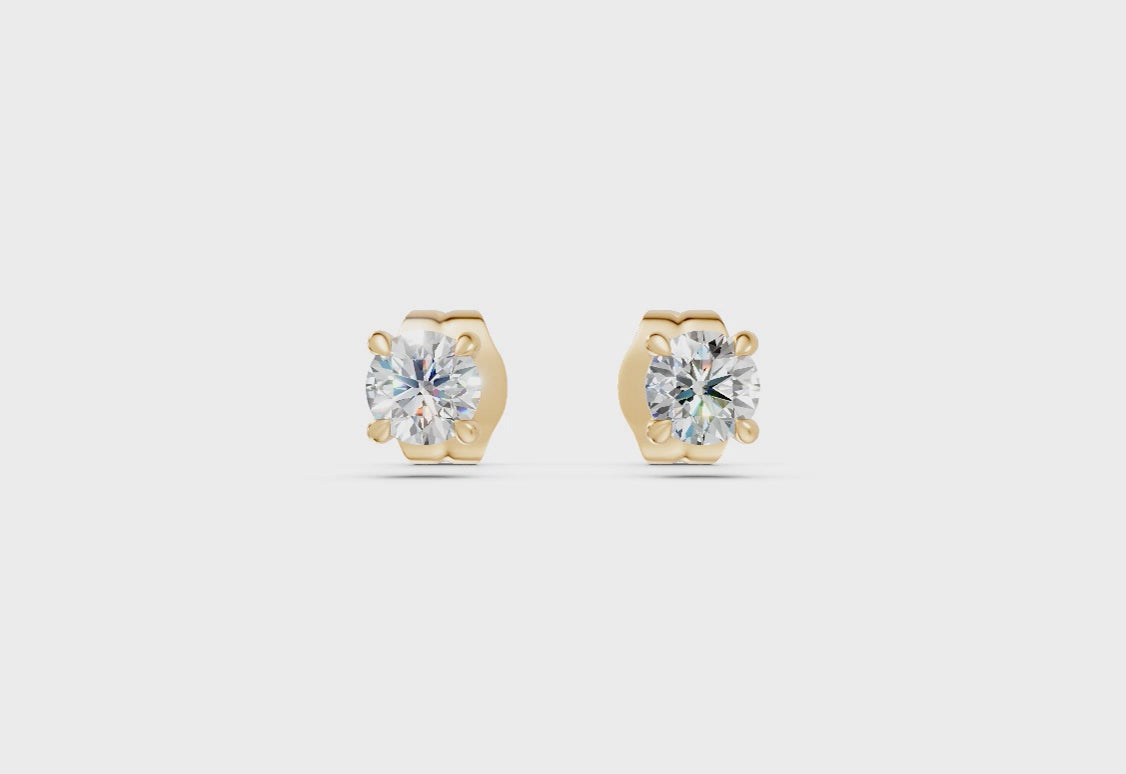 Natural Round Diamond Earrings - ER23