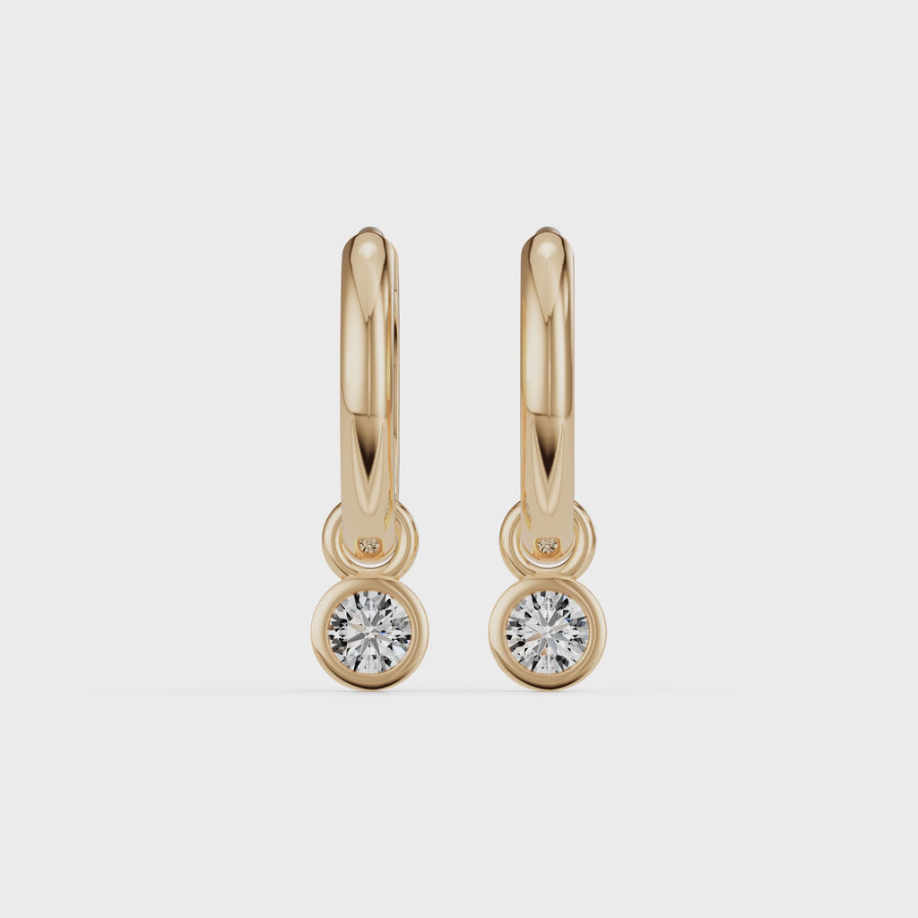 Natural Diamond Hoop Earrings - ER41