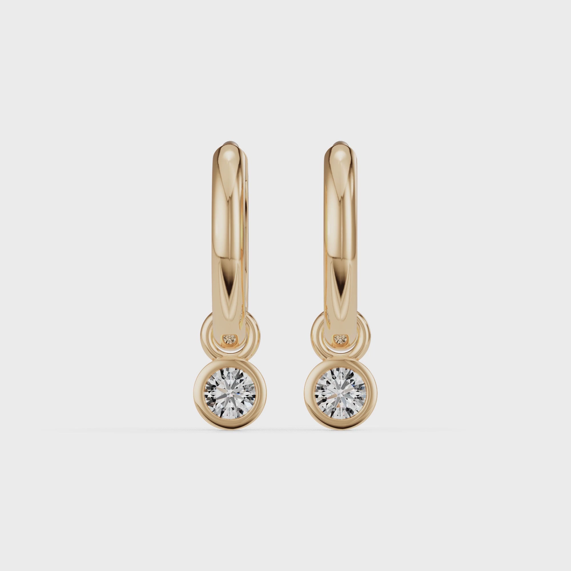 Natural Diamond Hoop Earrings - ER41