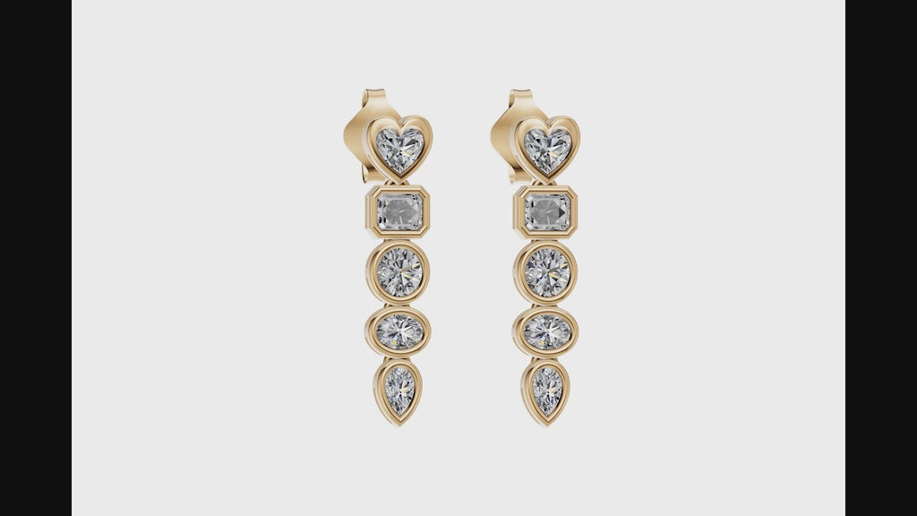 0.87ct Multi Stone Diamond Drop Earrings - ER24