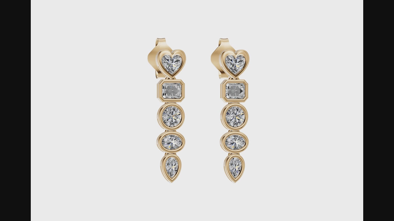 0.87ct Multi Stone Diamond Drop Earrings - ER24