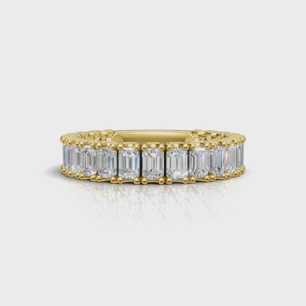 2.10ct Emerald Diamond Eternity Ring - R106