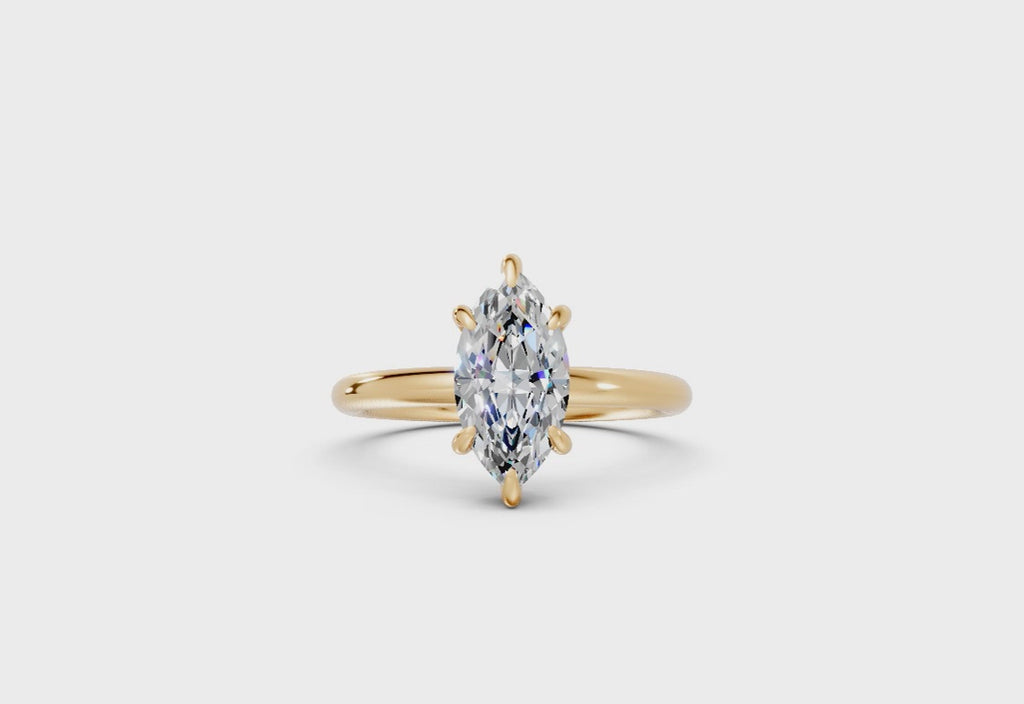Hidden Halo Marquise Diamond  Ring - R138