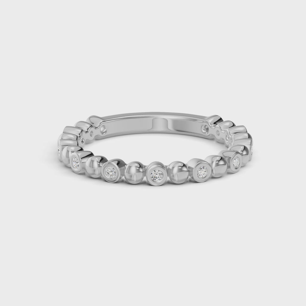 0.10ct Round Natural Diamond Eternity Ring - R1102