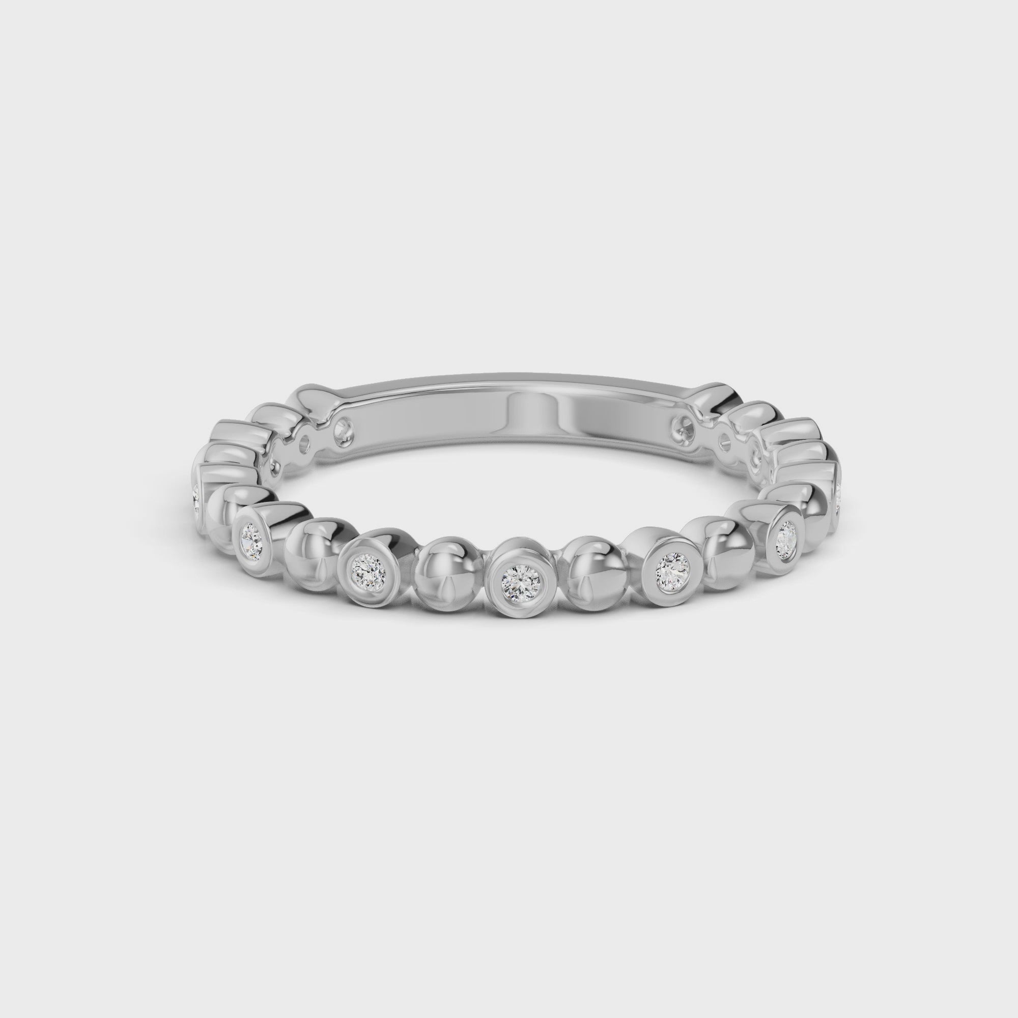 0.10ct Round Natural Diamond Eternity Ring - R1102