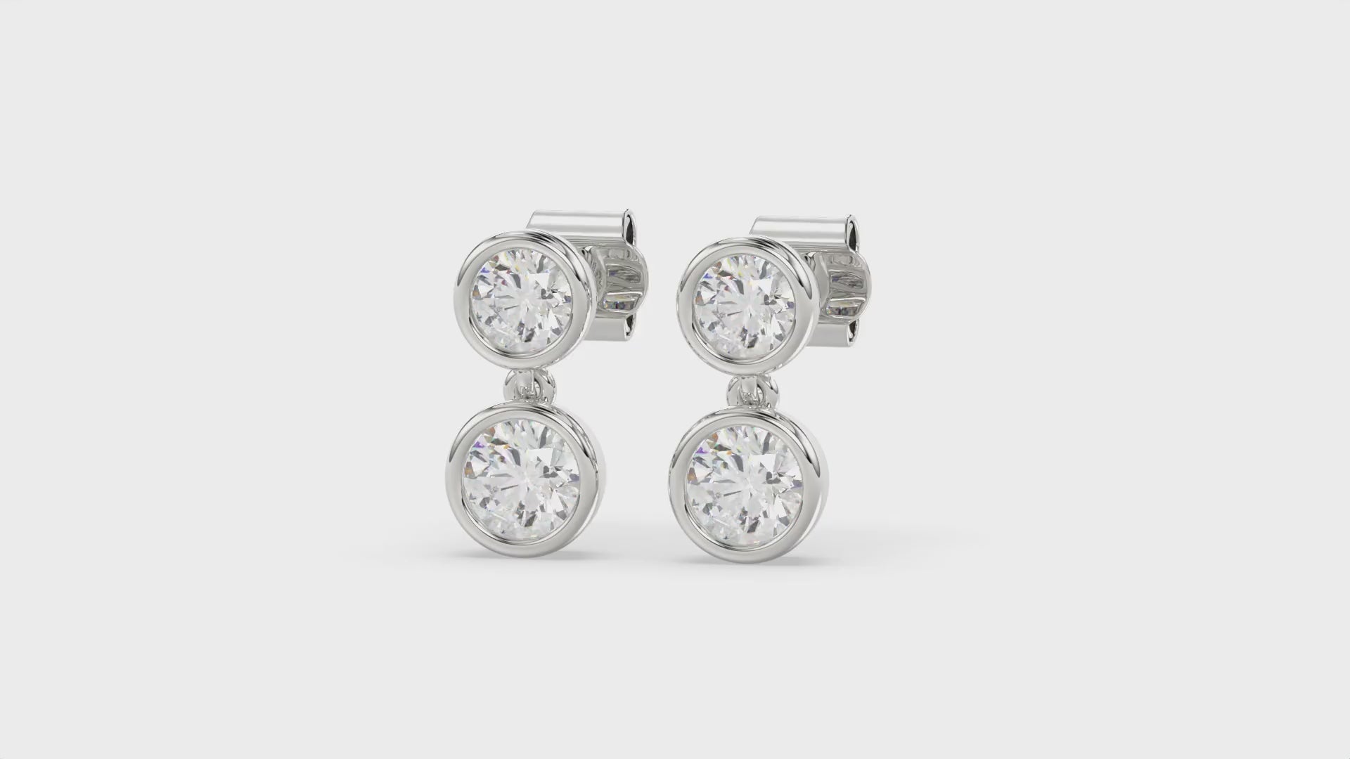 Natural Diamond Drop Earrings - ER26