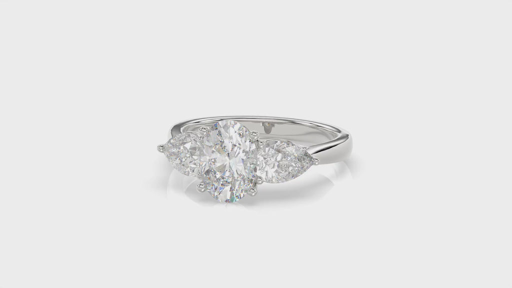 Oval Diamond Trilogy Ring - R113