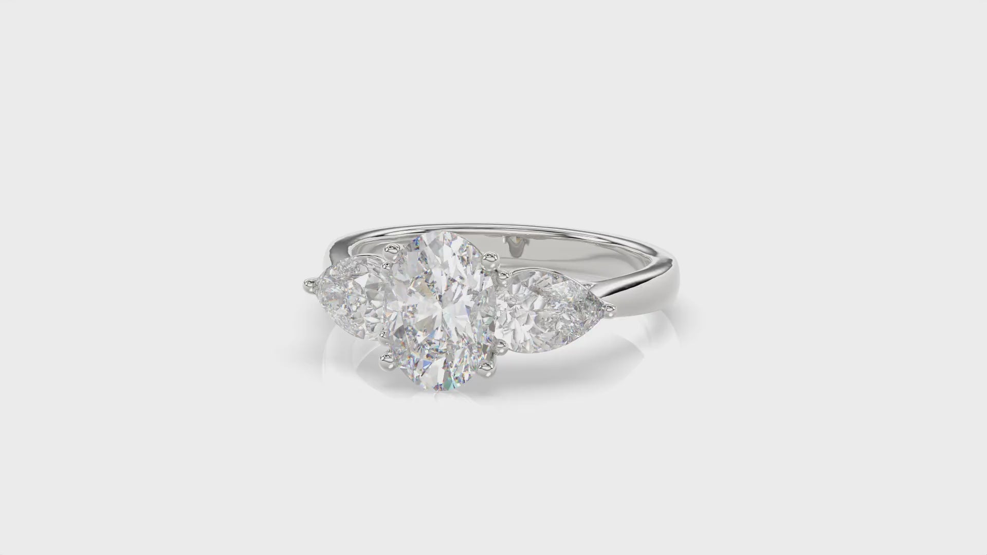 Oval Diamond Trilogy Ring - R113