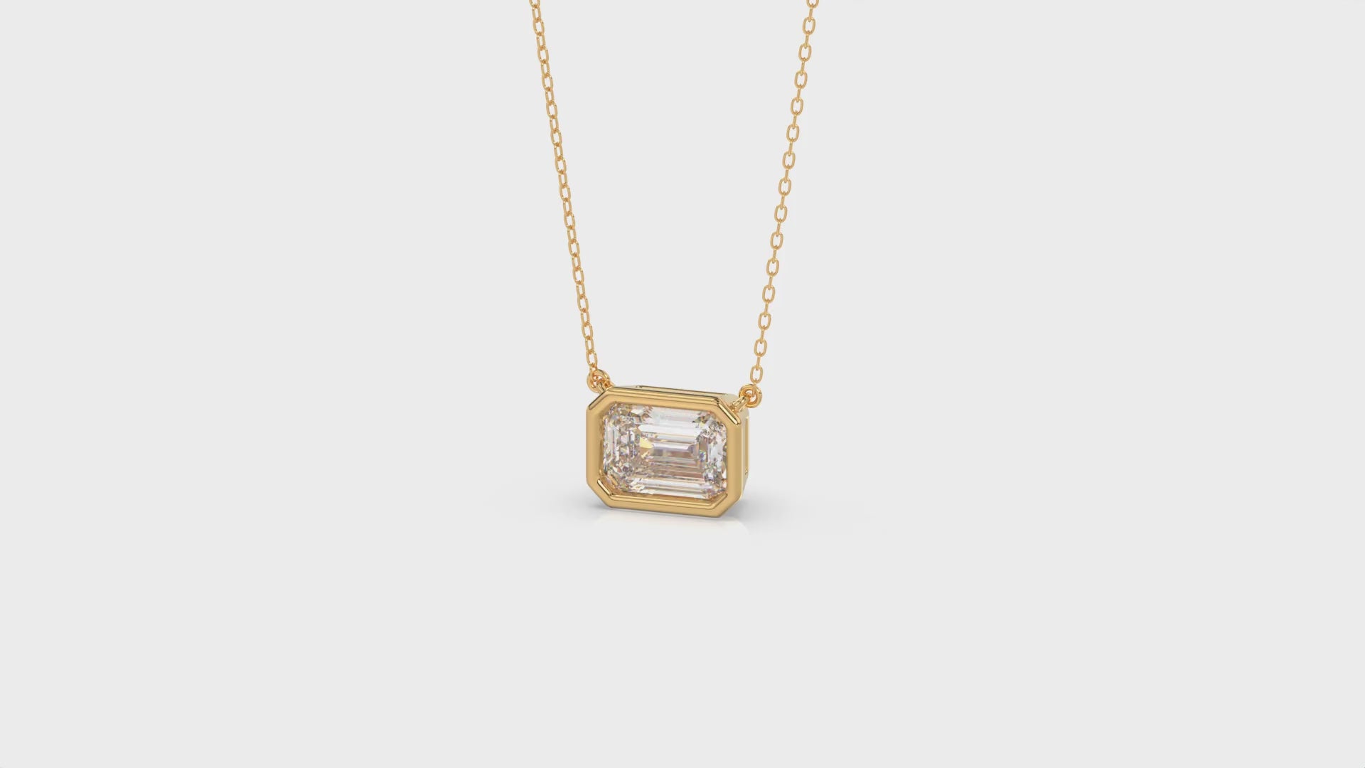 Brilliant Cut Emerald Diamond Pendant With chain - PD06