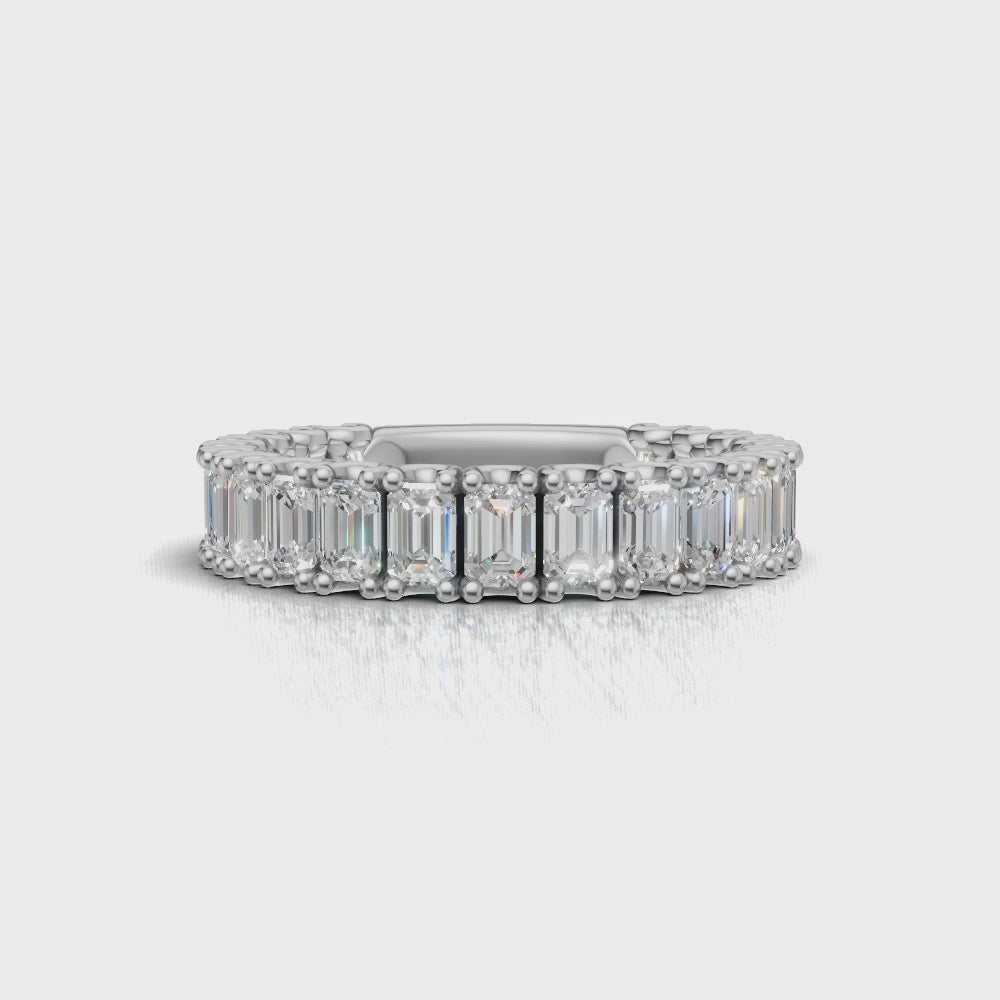 2.10ct Emerald Diamond Eternity Ring - R106