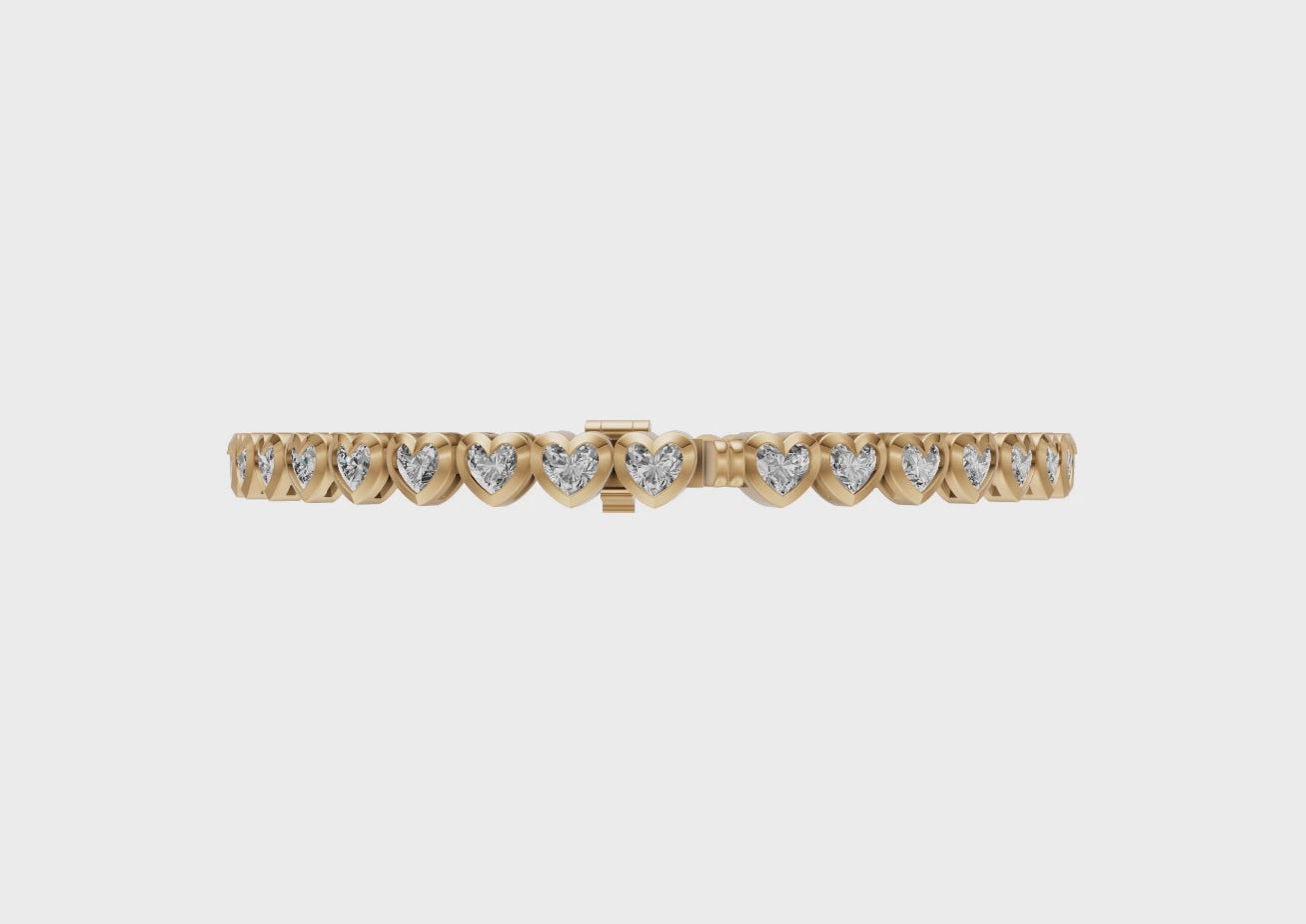 Heart Diamond Tennis Bracelet - BR22
