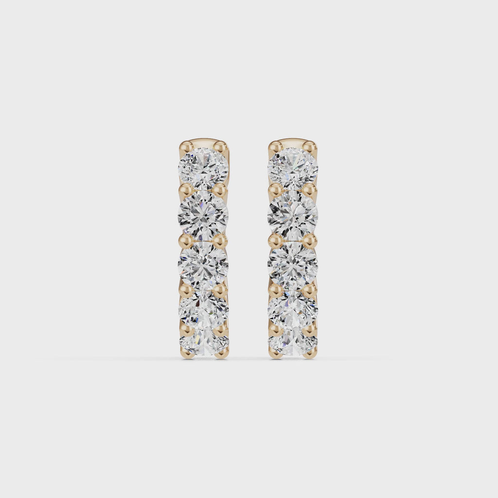 Natural Diamond Hoop Earrings - ER40