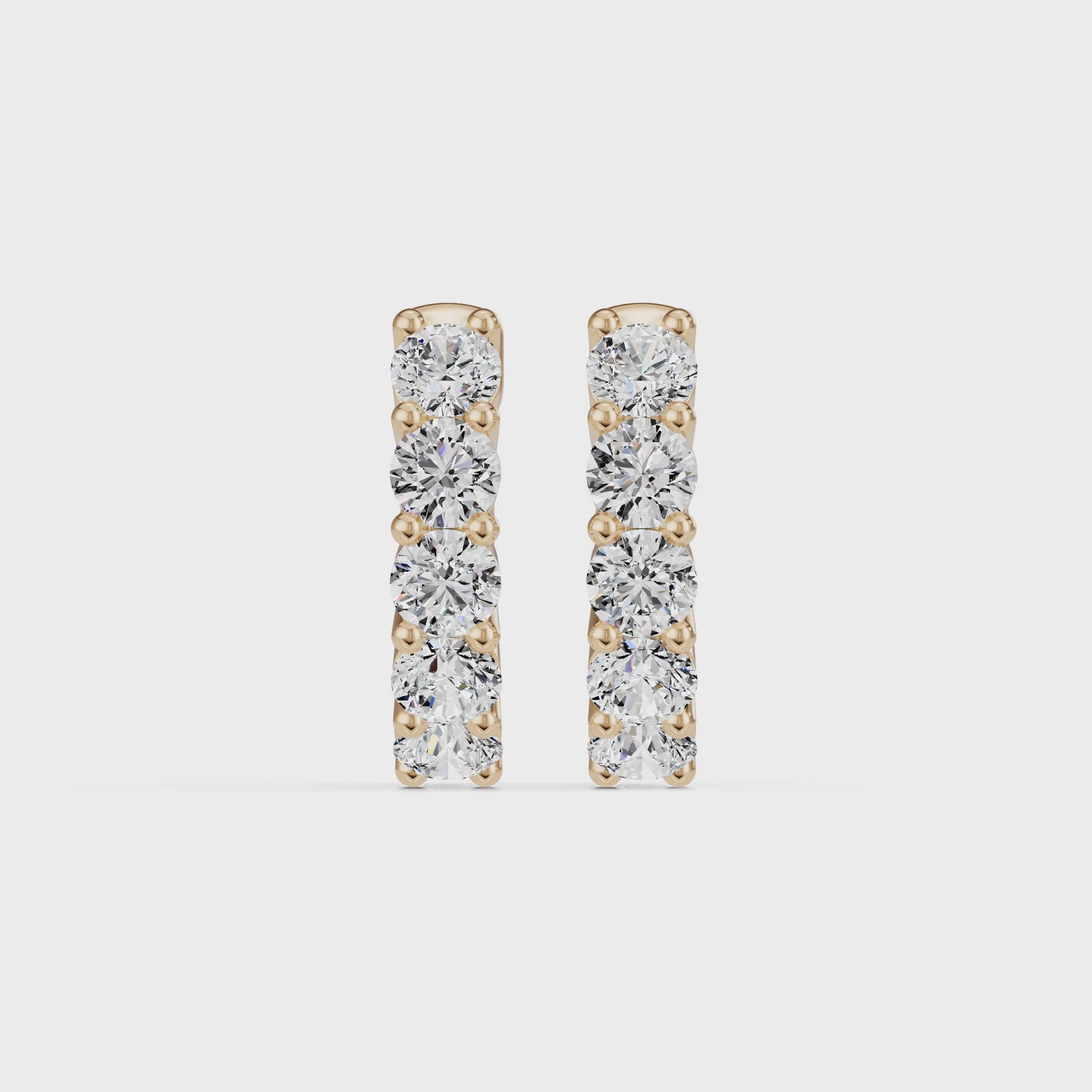 Natural Diamond Hoop Earrings - ER40
