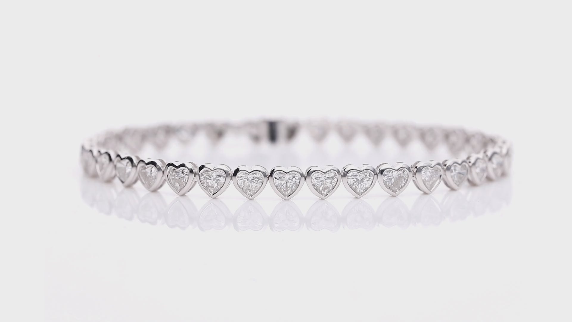Heart Diamond Tennis Bracelet - BR22